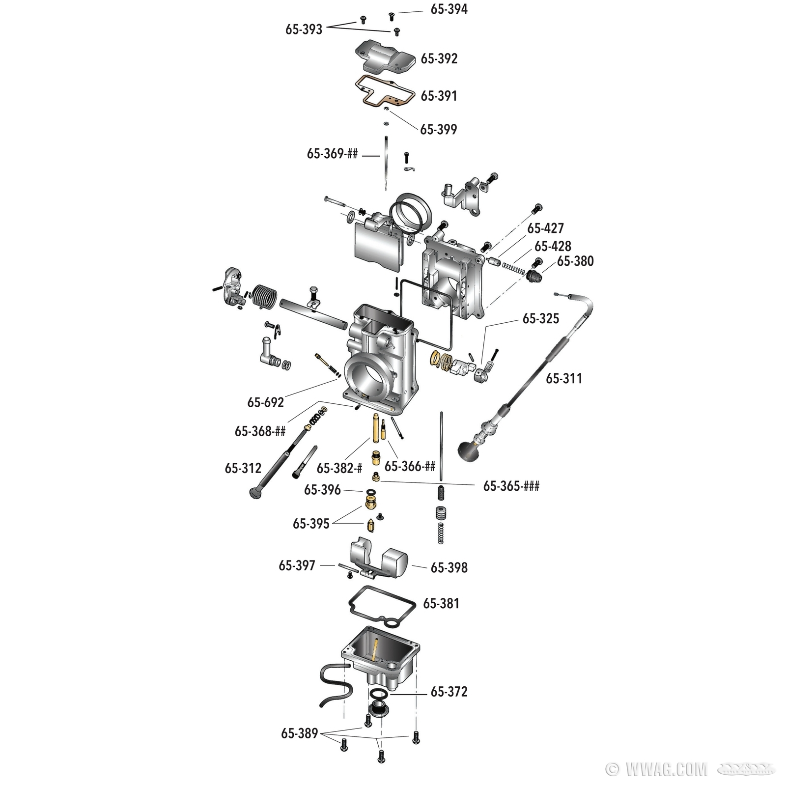 W&W Cycles Vergaser und Einspritzung > Ersatzteile für Mikuni HSR 42