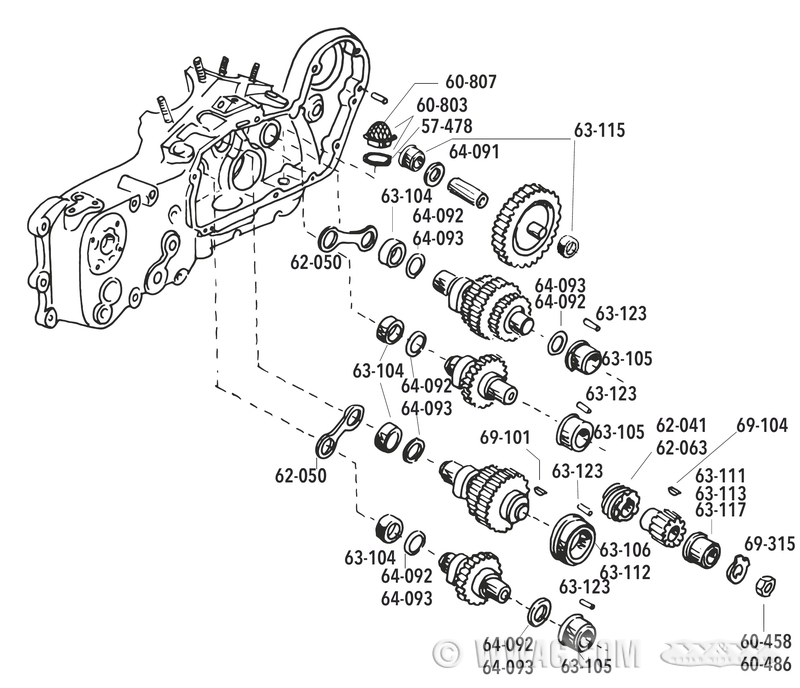 W&W Cycles - Engine > Gear Case Parts for Sportster harley evolution engine breather diagram 