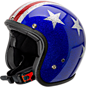 70’s Captain America Metal Flakes Open Face Helmets