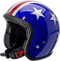 70’s Captain America Metal Flakes Open Face Helmets