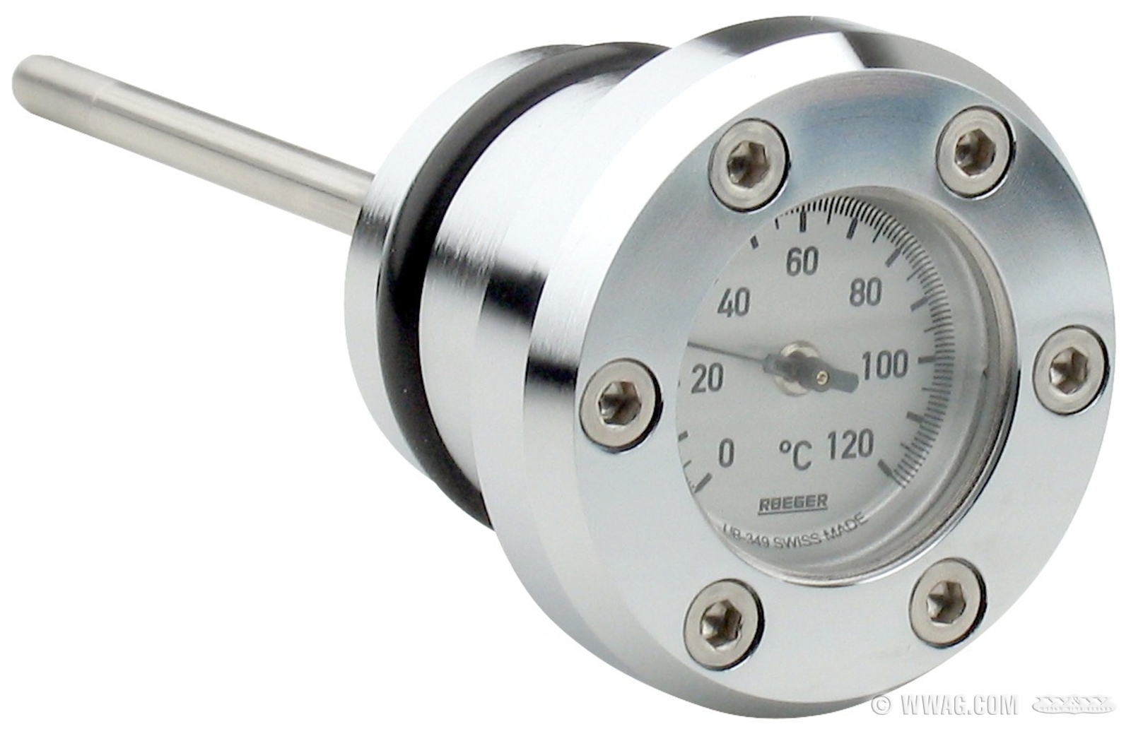 W&W Cycles Oil Tank > Rüeger Aviation Style Oil Temperature Gauges