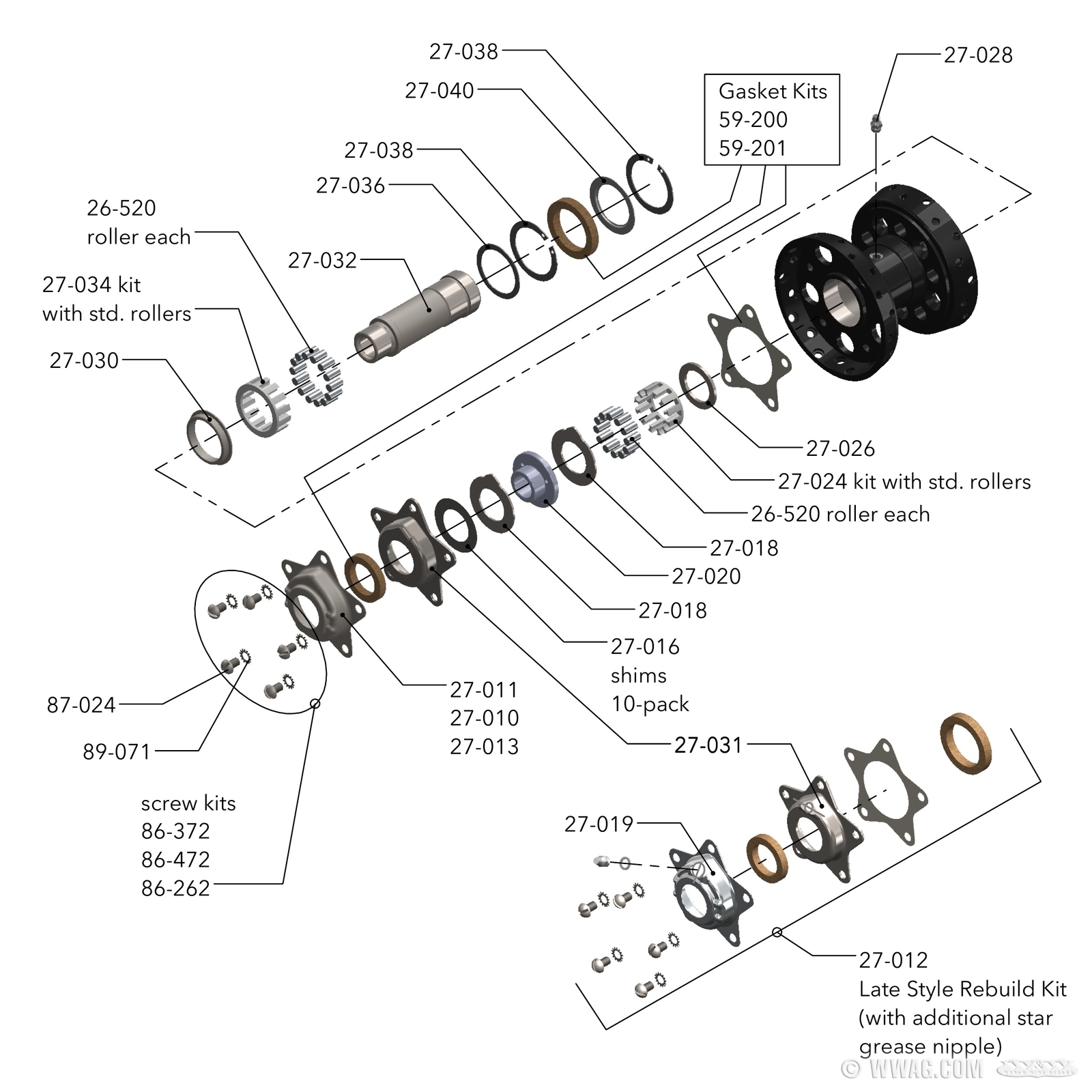 W&W Cycles Wheels > Replacement Parts for Star Hub 19361966