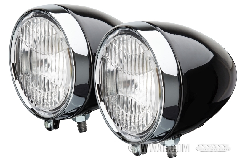 W&W Cycles Lighting > The Cyclery Bullet Dual Headlights 19291930