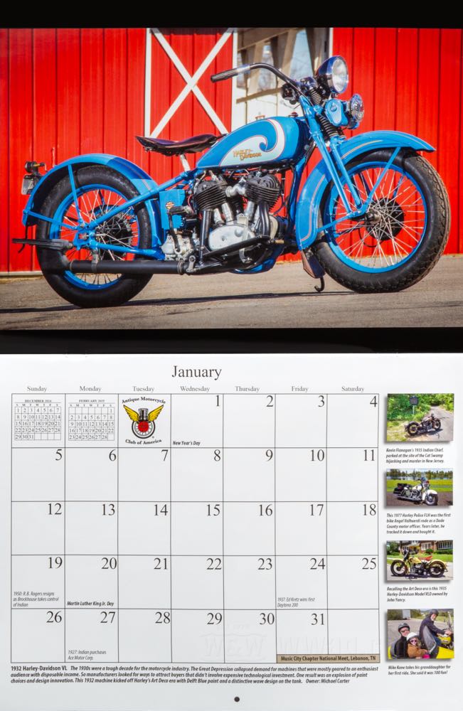 W W Cycles AMCA Calendar 2025