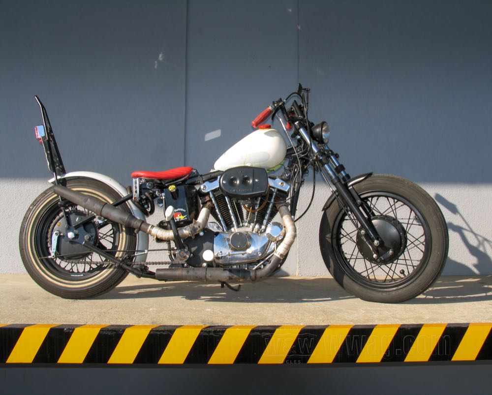 Lowbrow Customs Straight Leg Bolt On Hardtail Rear Frame Section for 1967 1978 H D Ironhead Sportster 011033
