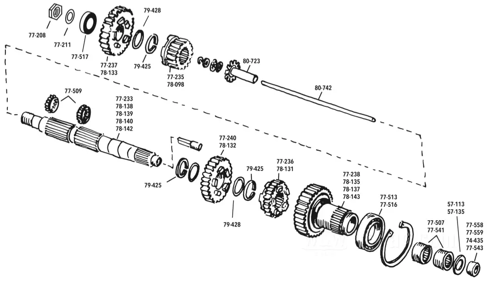 W&W Cycles - Main drive gear