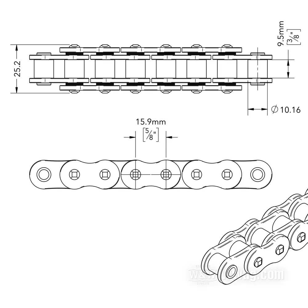 12345様 W&W Cycles - Tsubaki Sigma 530 Secondary Chain