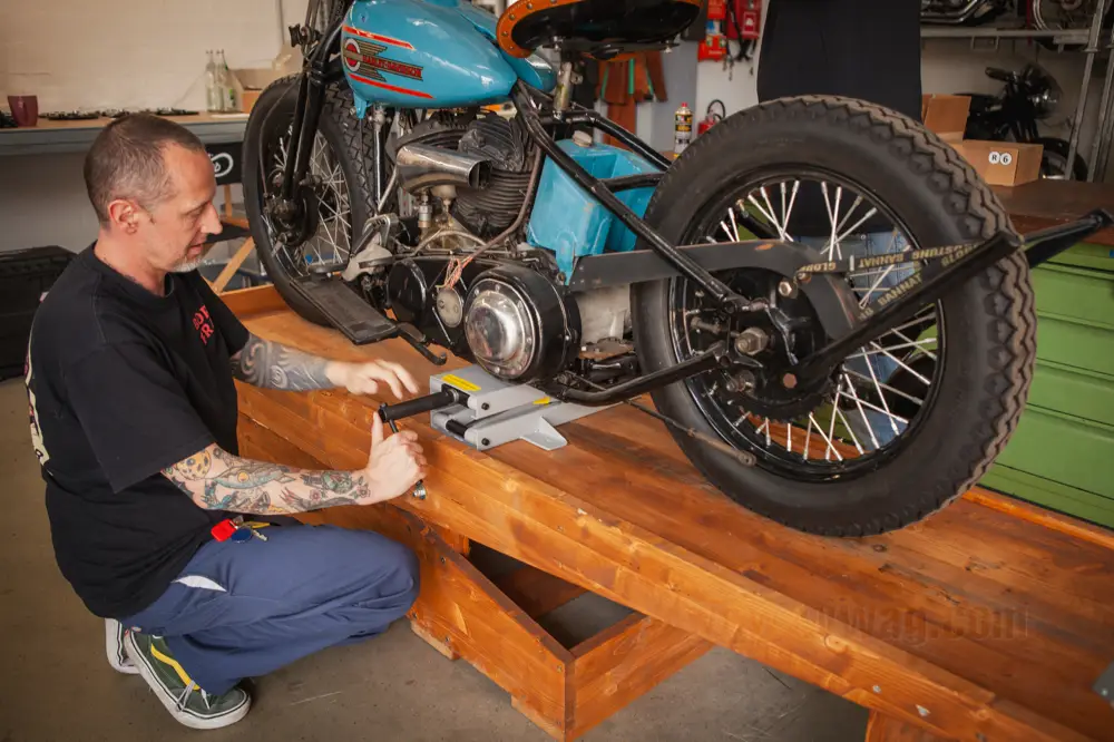 W&W Cycles The Cyclery Vintage Army Bike Bench