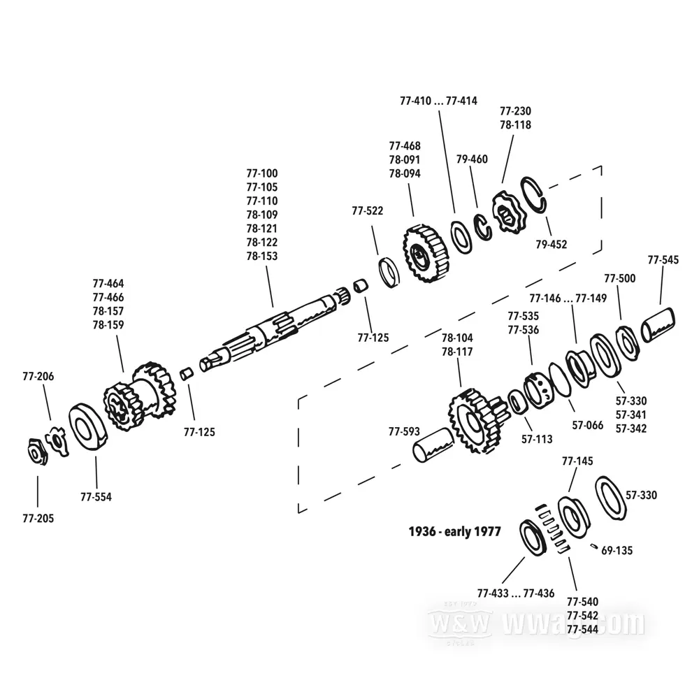 Needle Bearing Main Gear 4-Sp Big Twin 1982-86