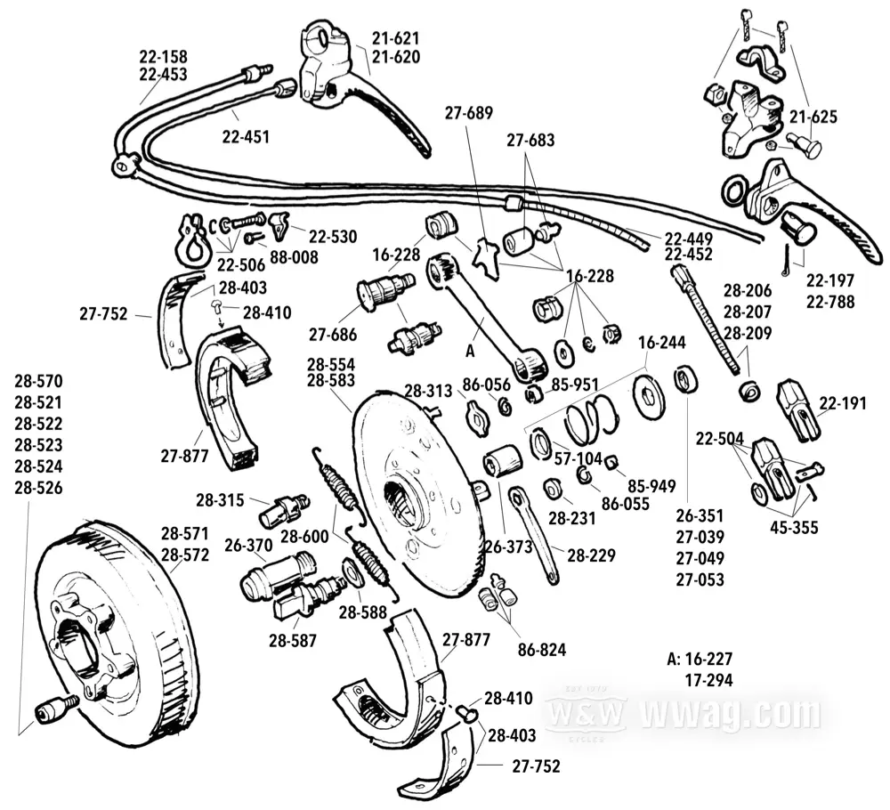 Terminal, Brake Cable, models 1928-1957