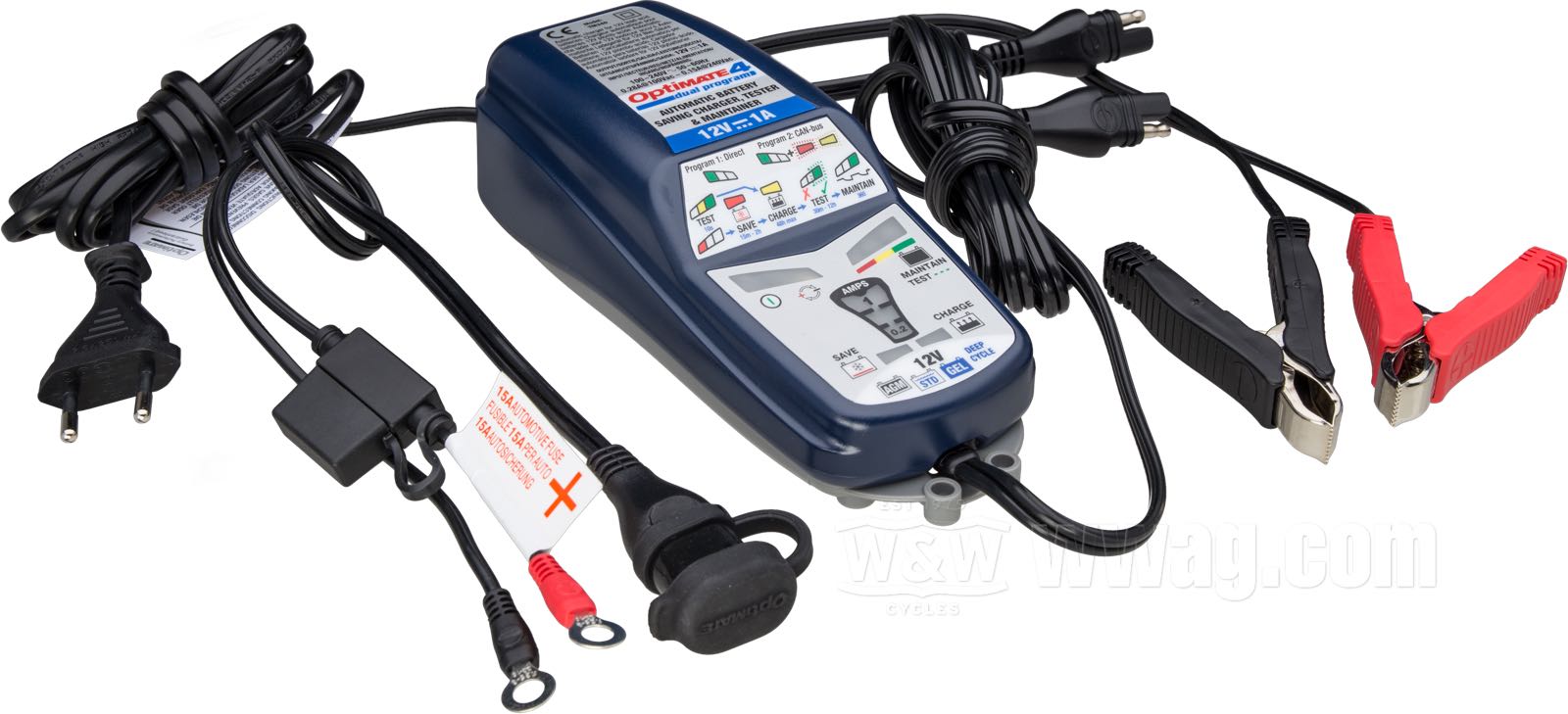 W&W Cycles - OptiMATE 4 Dual Programm Charger and Optimiser for