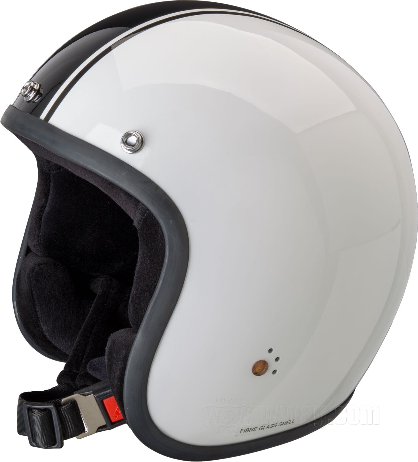 W W Cycles Open face helmet Slimline Classic Jet by Bandit Helmets