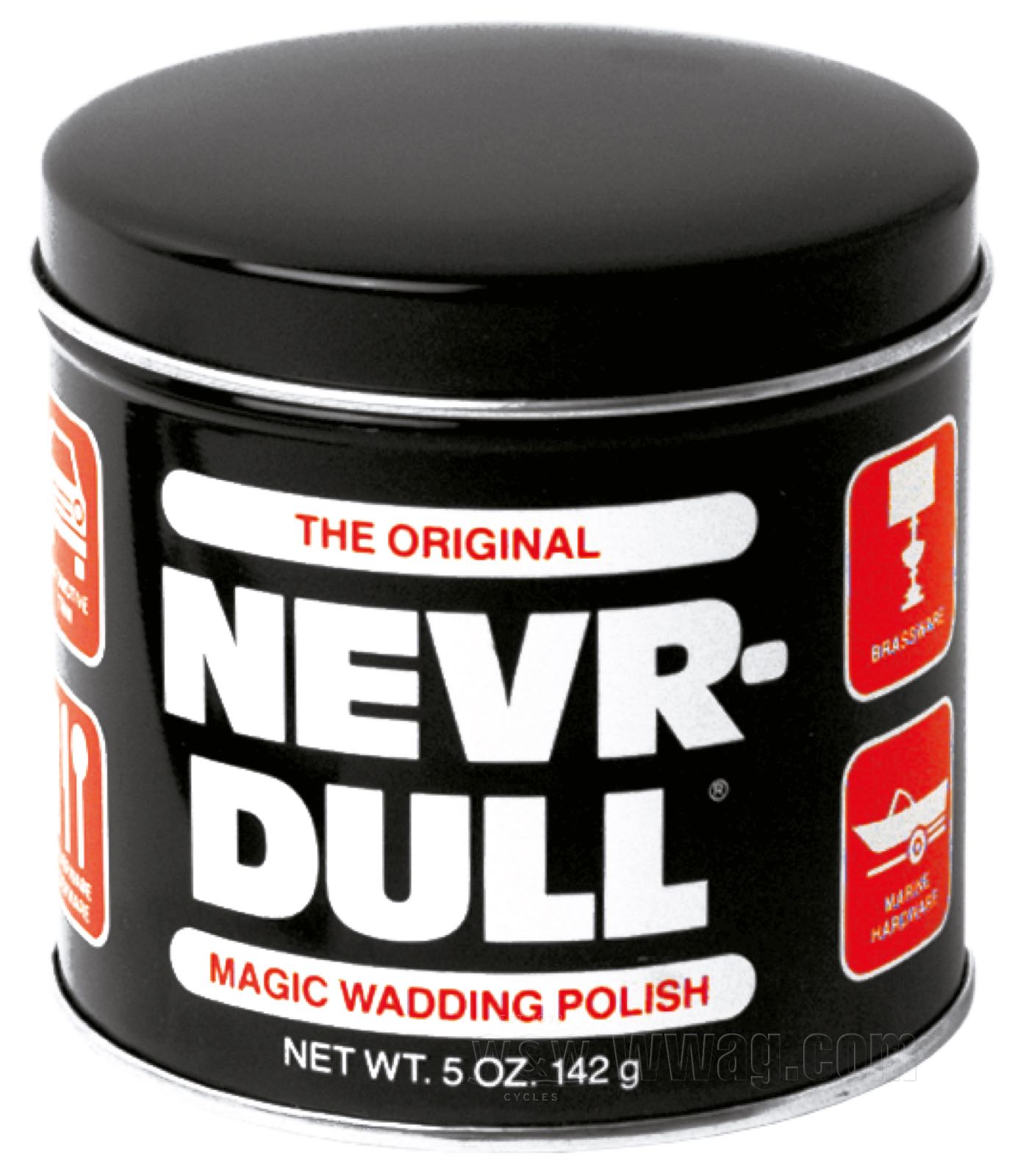 Vintage Nevr-dull the Original Magic Never Dull Wadding Polish 5 OZ Tin Can  