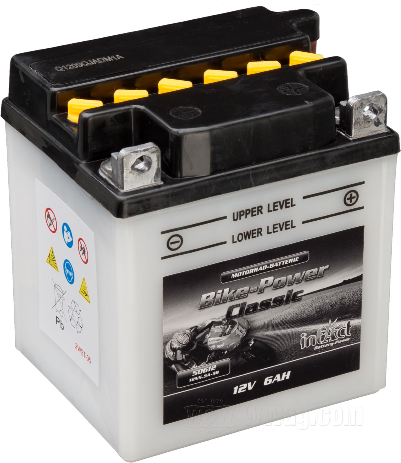 W&W Cycles - 12V Säure Batterie für Horseshoe Öltanks für Harley