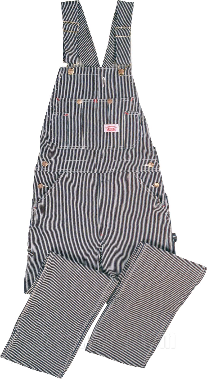 Roundhouse hickory shop stripe overalls