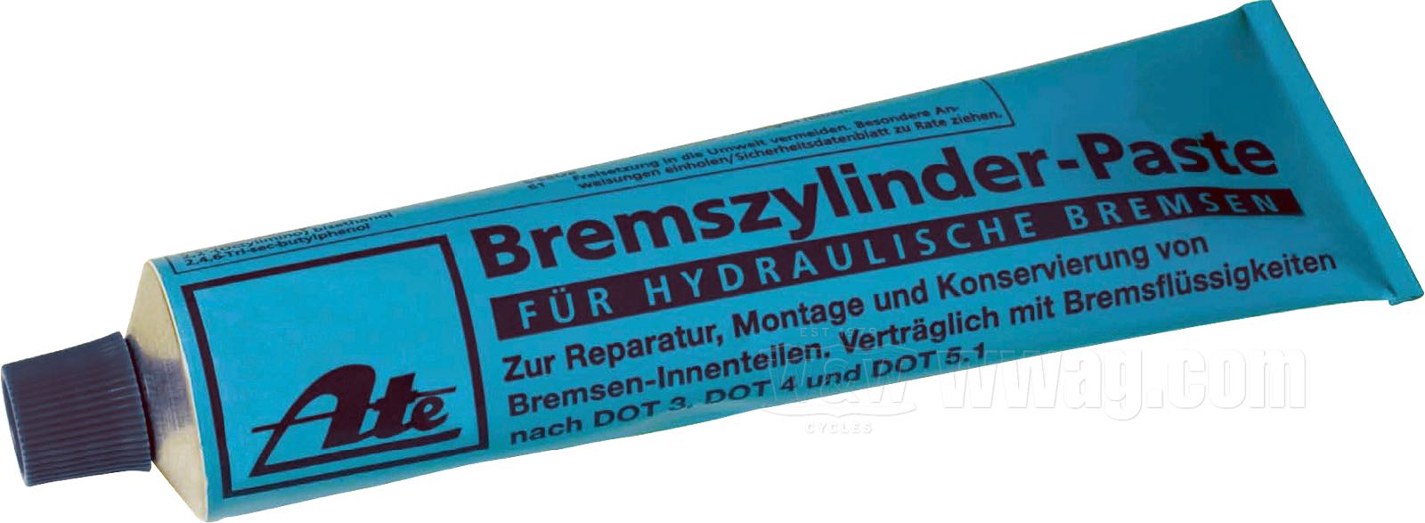 2x Ate Bremszylinderpaste Bremshydraulikteile Kupplungshydraulikteile Tube  180g Kupferpaste Silikonfett Keramikpaste Bremsenfett : : Auto &  Motorrad