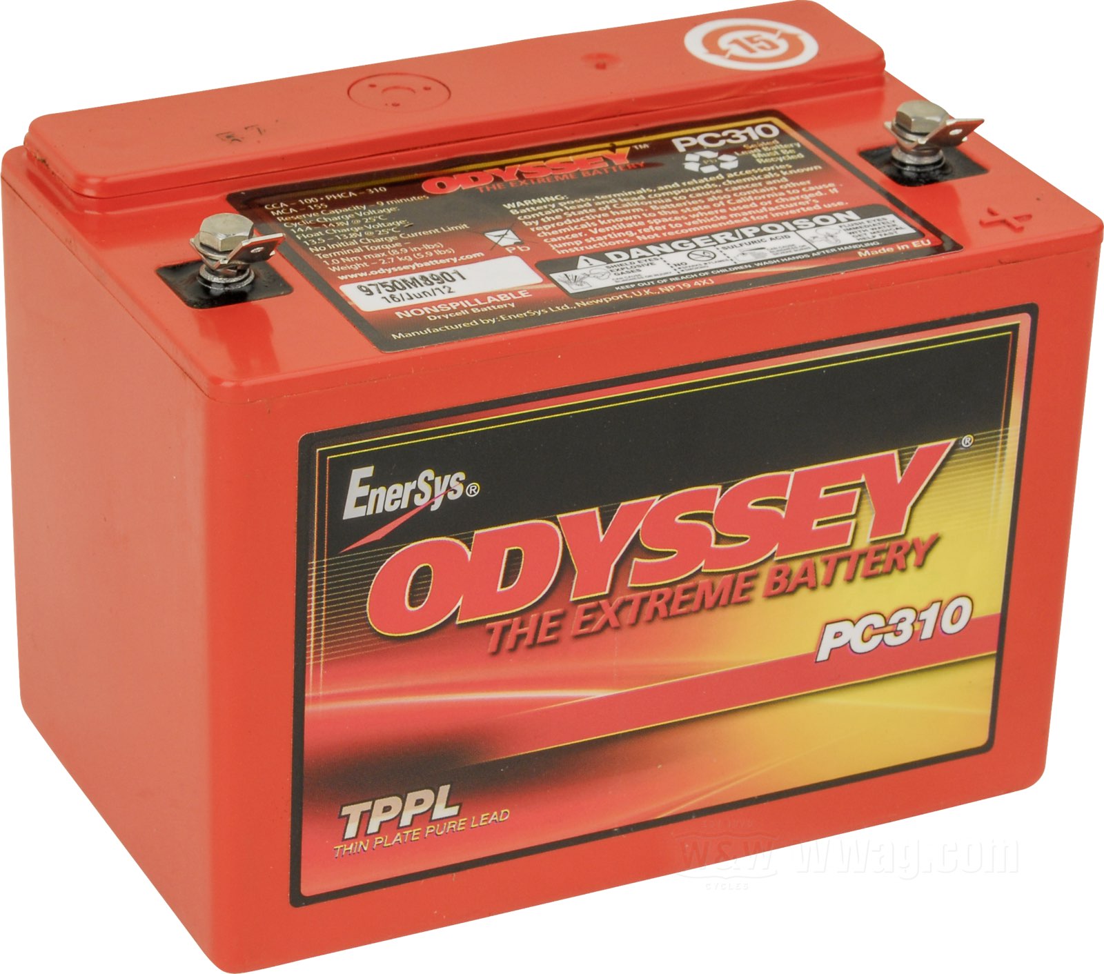 W W Cycles Battery Pc310 By Odyssey