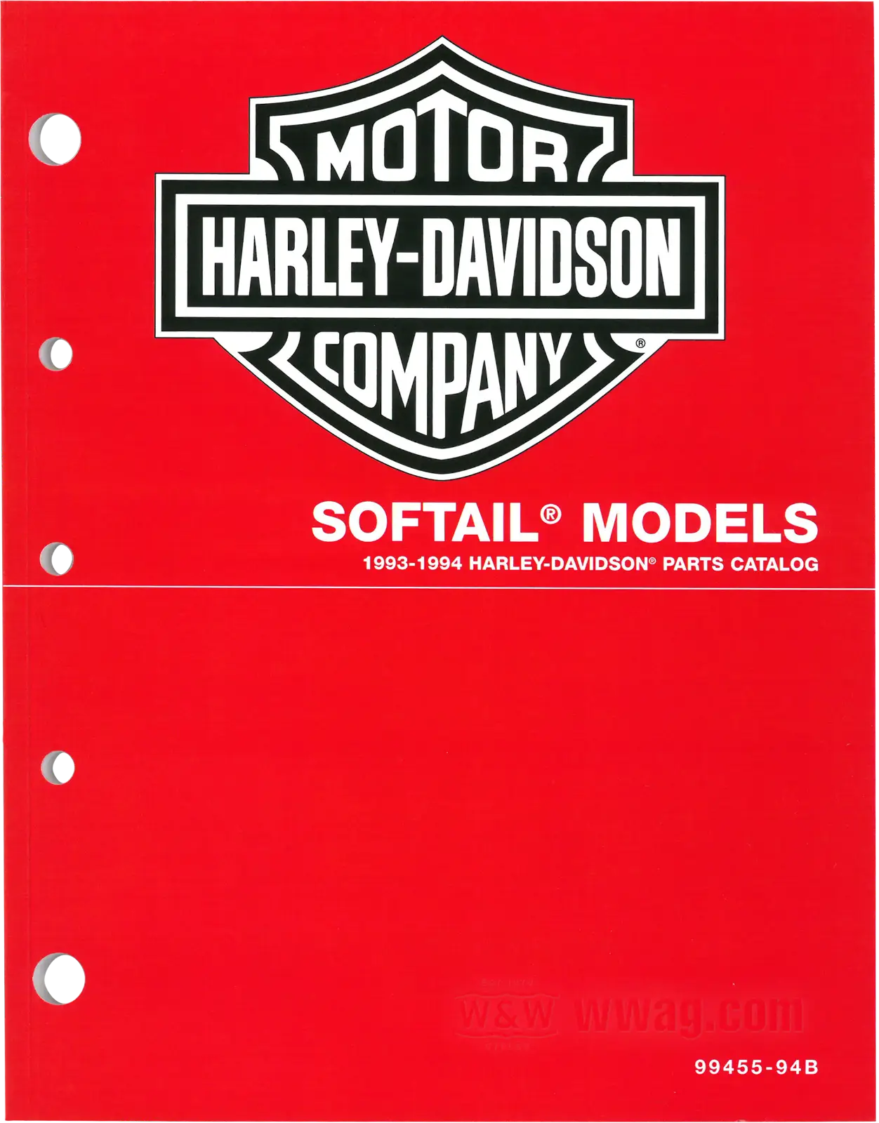 H-D Parts Catalog for Softail 1993-1994