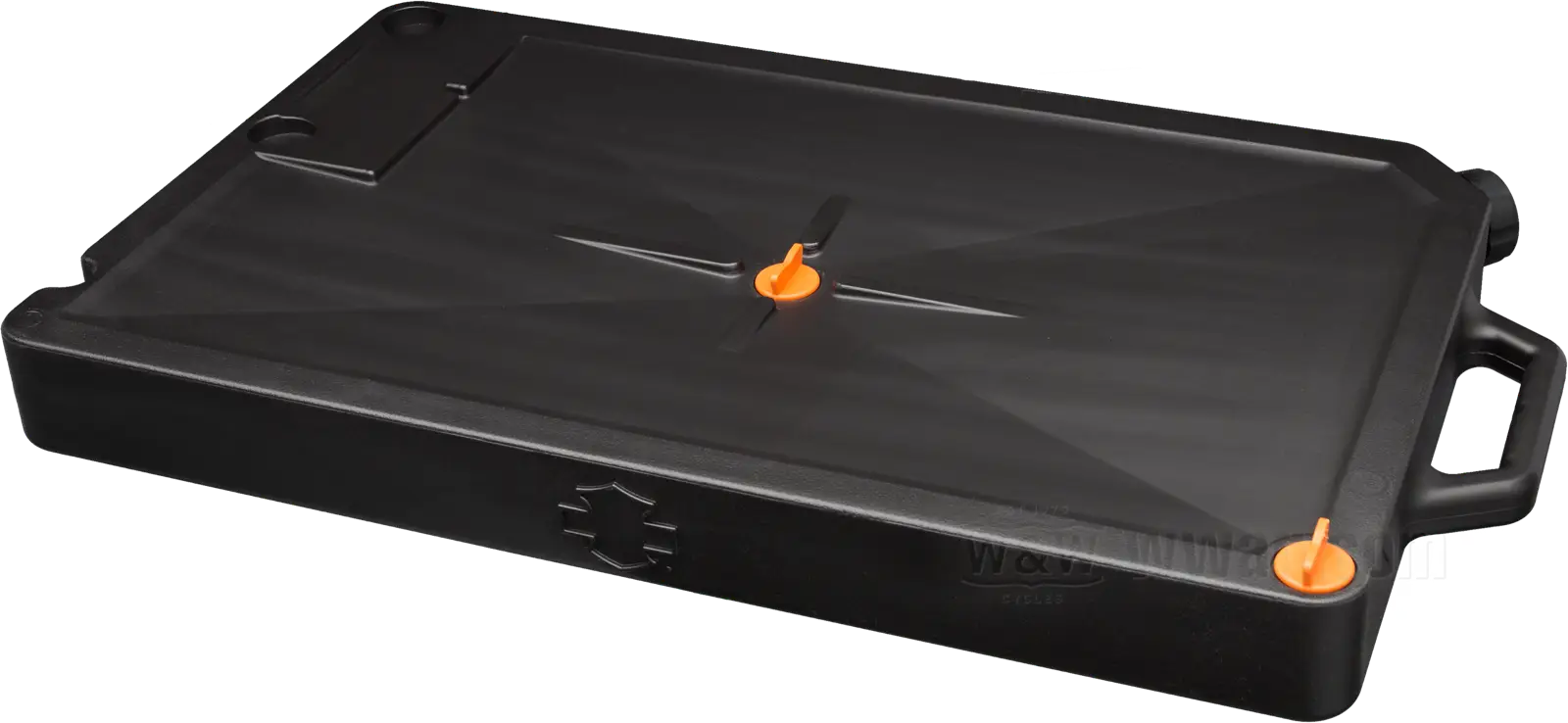 W&W Cycles Low-Profile Oil Drain Pan and Containers