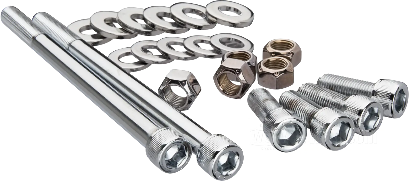 Lower Motor Mount Bolt Kit, XL 1986-98, Chrome