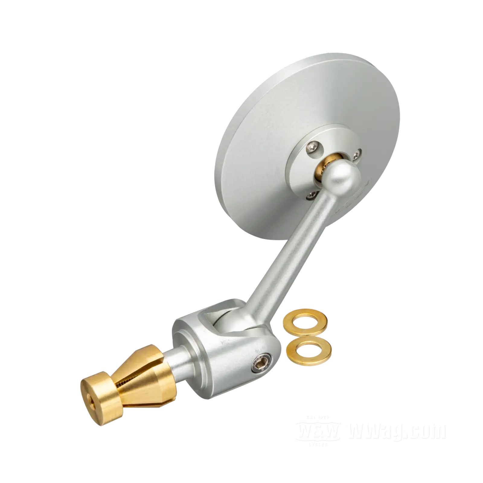 OBERON Adjustable Handlebar Clamp Mirror For 1 Inch Bar-ROUND