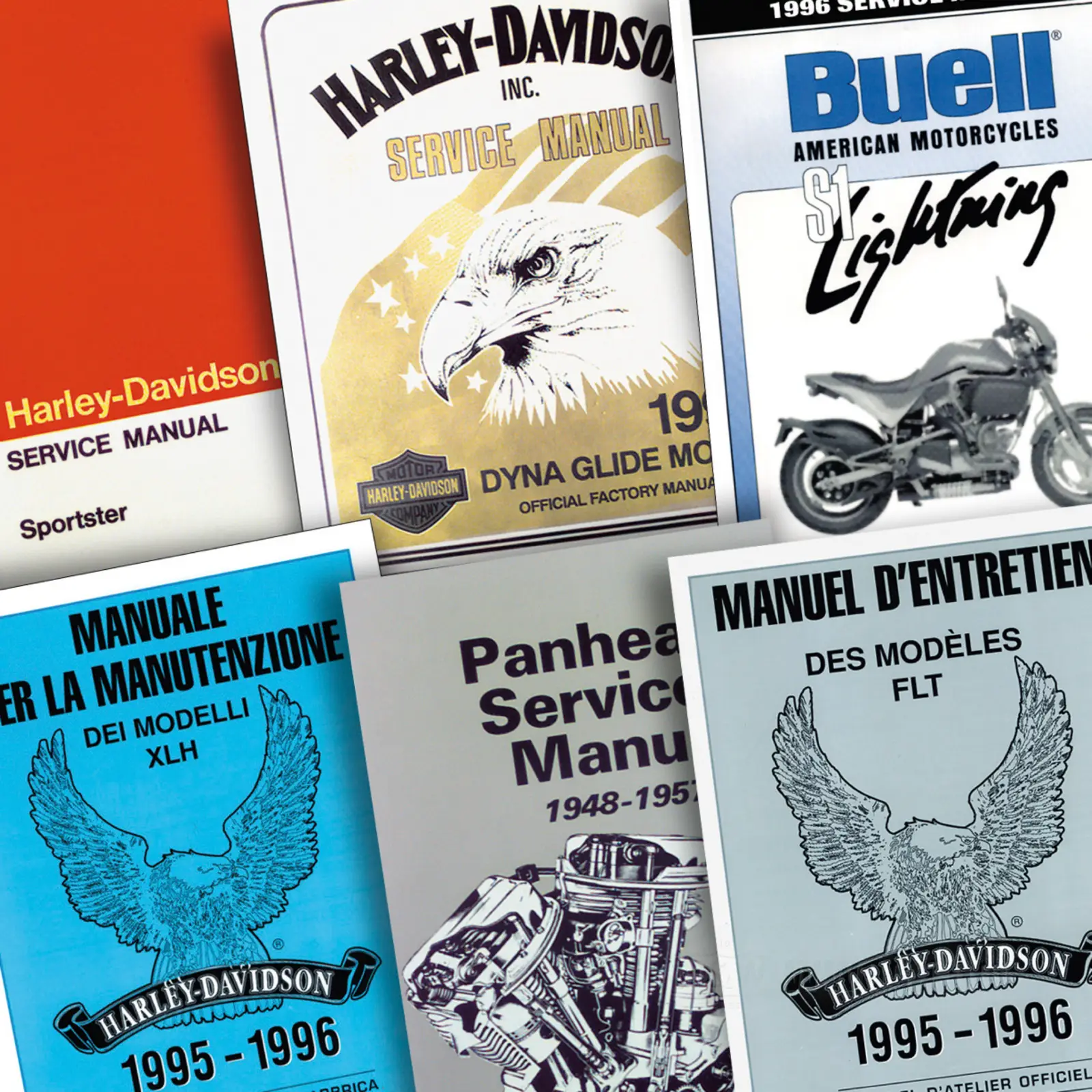 ろ*み様 VINTAGE HARLEY MAINTENANCE BOOK ハーレ Service manual 45 cui/750cc Servi-Car 1959-73, English