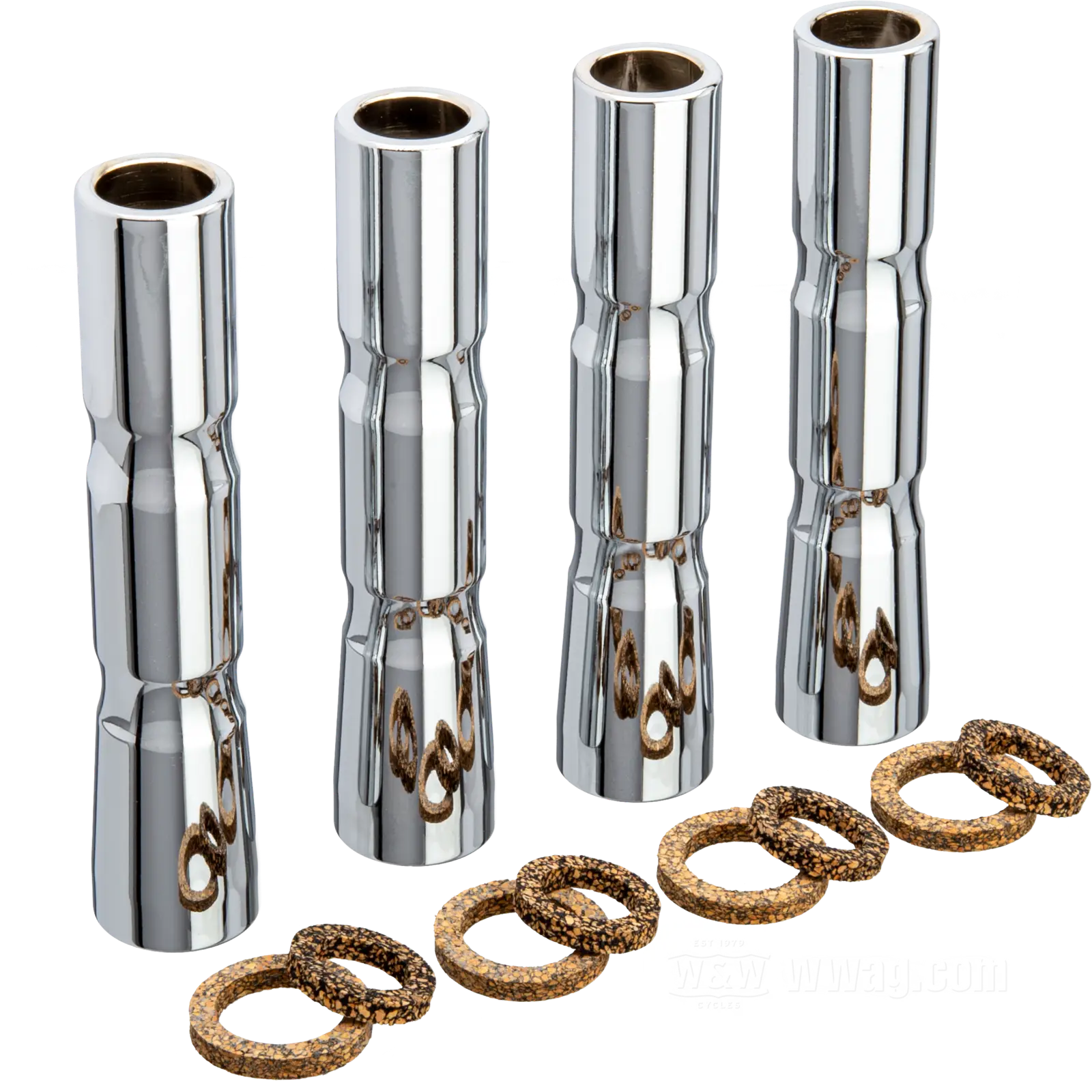 Custom Pushrod Covers, Pan/Shovelhead 1948-84 CUSTOMCHROME UPPER PUSHROD COVERS 86-040