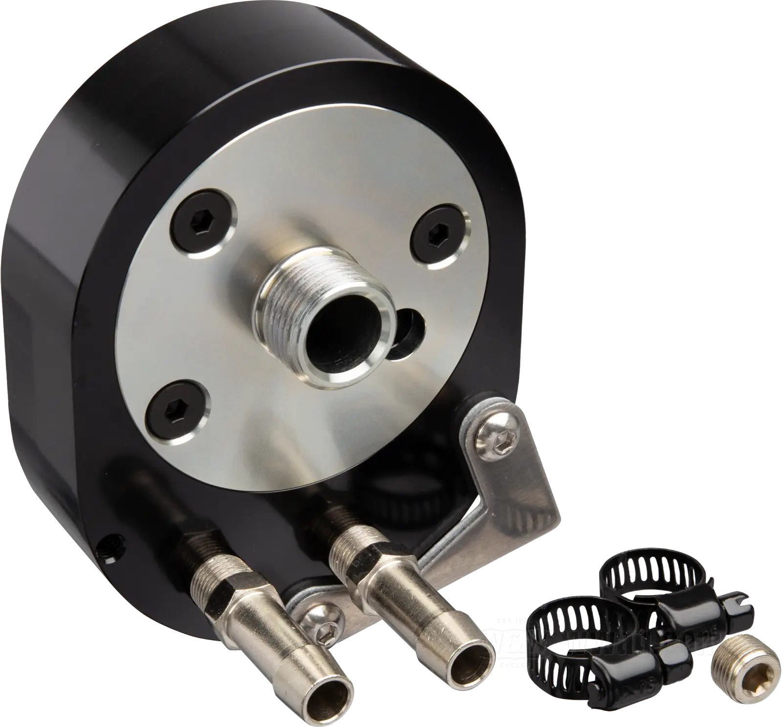 W&W Cycles - Jagg Oil Radiator Adapters Offset