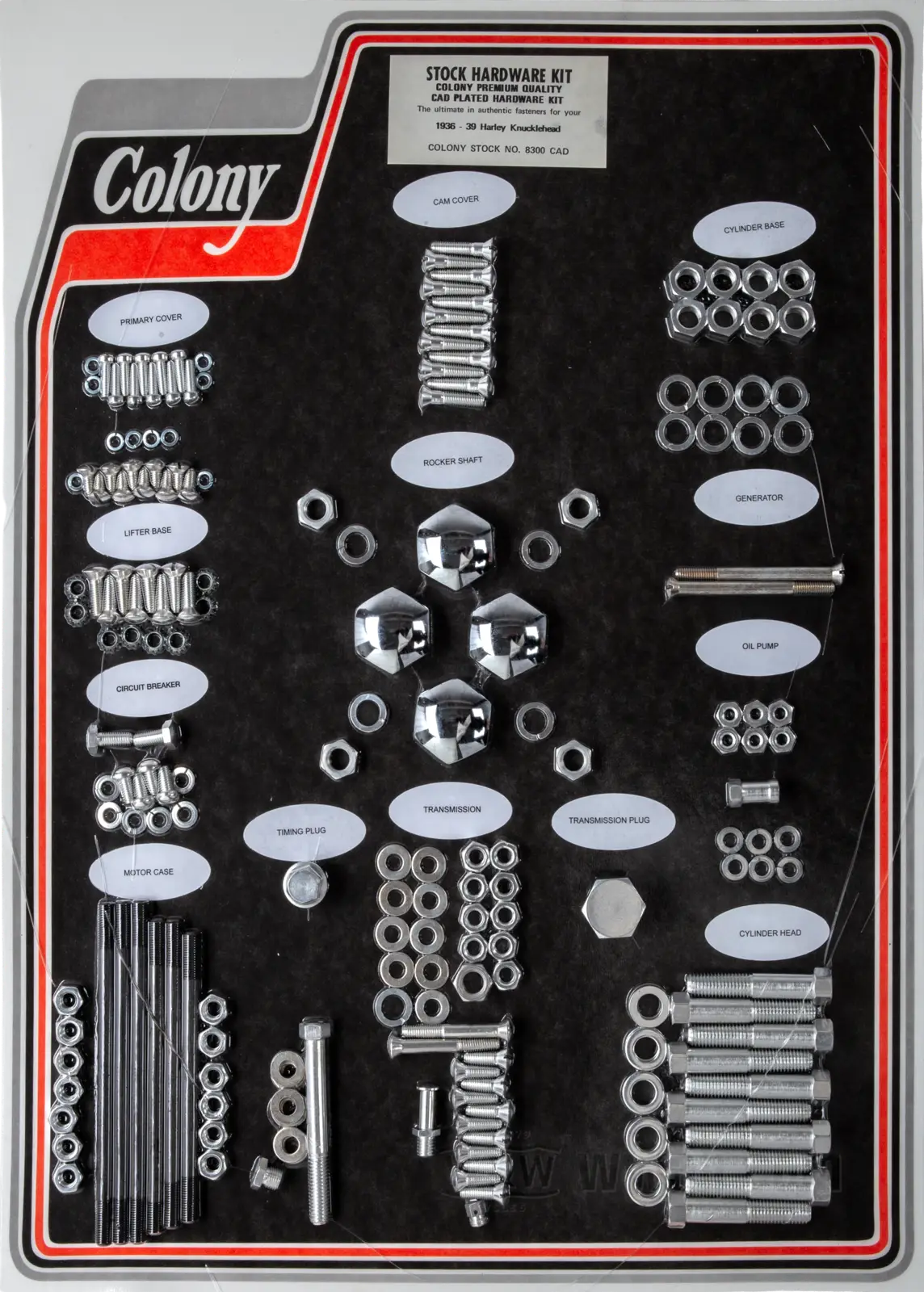 Colony Hardware Kit, Engine & Drive Train: Knucklehead 36-39