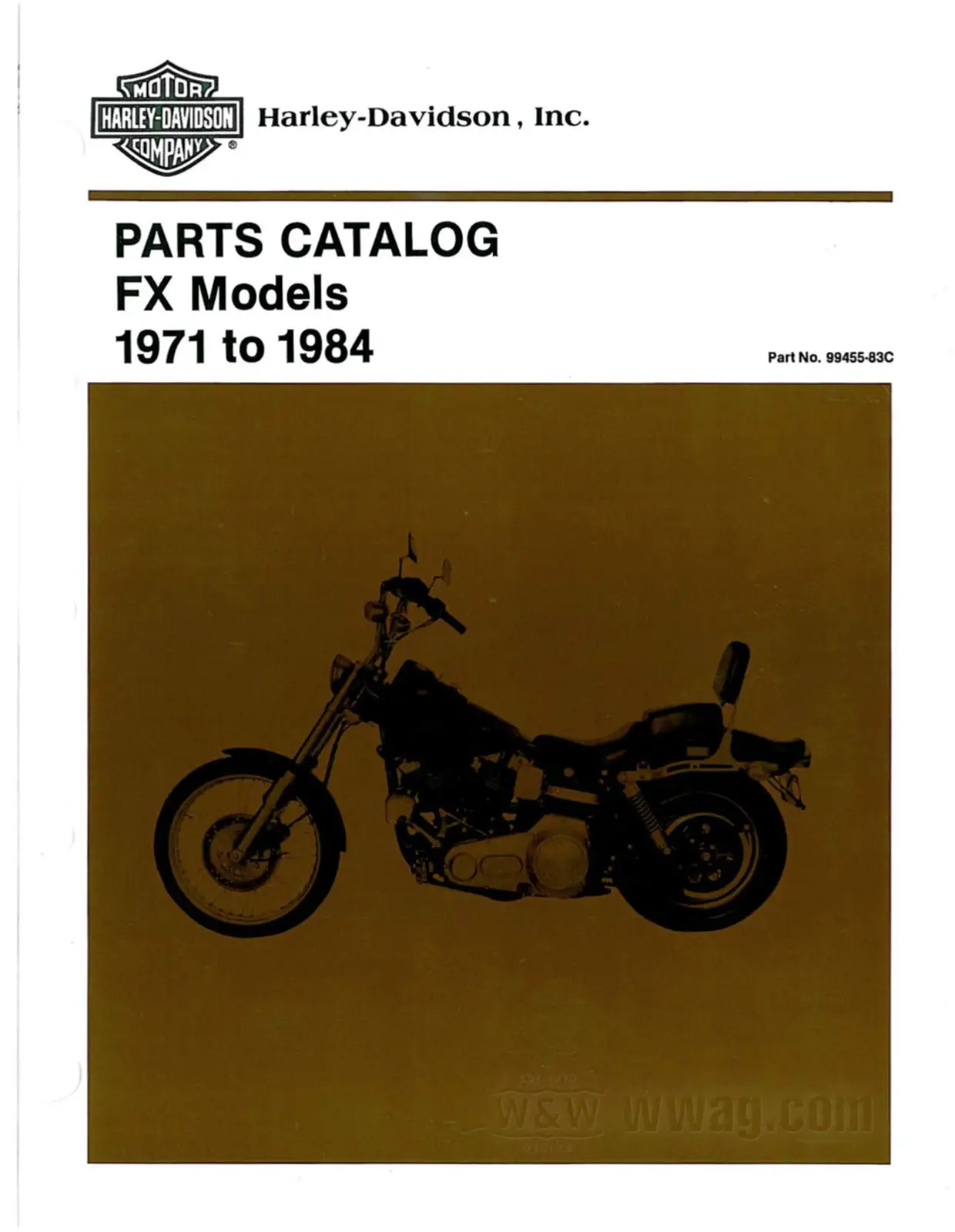 Harley-Davidson FX ⭐︎パーツカタログ ⭐︎1971-1984 H-D Parts Catalogs - for FX 1971-1984