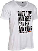 W&W Classic T-Shirts - DUCT TAPE AND BEER weiß