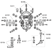 Replacement Parts for Cat Eye Dash Base 1939-1946