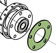 Shims for Brake Drum, Rotors, Rear Sprockets and Pulleys