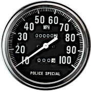 Police Special Style Fat Bob Speedometer