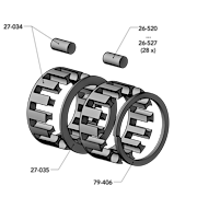 Rollenlager für Pinionshaft: Big Twin 1958-1986