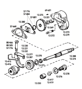 Starter Shaft and Housing Big Twin →1988