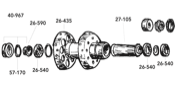 Replacement Parts for Wide Rear Hub K/XL 1955-1978