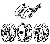 Spoke Sets for Narrow Front Hub and Morad Rims