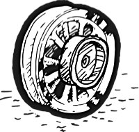 Roues complètes avec moyeu pour frein à tambour 1936-1972