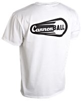 Cannonball T-Shirts Weiß - Druck Schwarz