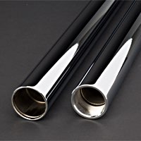 Show-Chromed Fork Tubes for Harleys