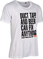 W&W Classic T-Shirts - DUCT TAPE AND BEER weiß