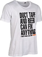 W&W Classic T-Shirts - DUCT TAPE AND BEER White