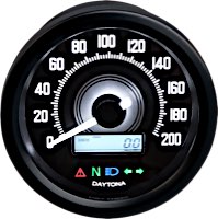 Daytona Velona 60 Elektronische Tachometer mit Anzeigeleuchten