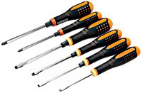 Bahco 6 Impact Head Flat Tip and Phillips Screwdriver Set