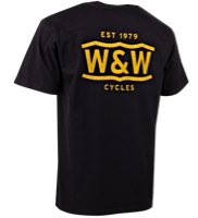 W&W Brand T-Shirts Schwarz - Druck Goldgelb