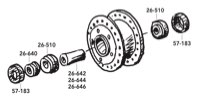 Ricambi per mozzi stretti anteriori 1978-1983