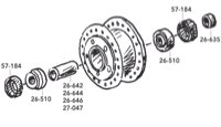 Replacement Parts for Front Narrow Hubs 1984-1999