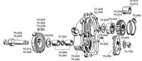 Kick Starter Clutch and Gear on Main Shaft and Related Parts