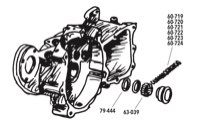 para eje cigüeñal lado distribución K/XL 1954-1976 y Big Twin 1954-1957